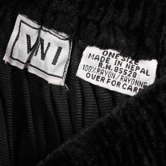 Boho Velvet Maxi Skirt Floral VTG 90s Crinkle Hippie Indie Festival Colorful - Picture 4 of 5